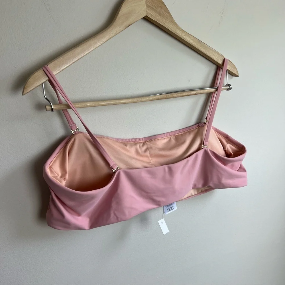 NWT Madewell Second Wave Spaghetti-Strap‎ Bandeau Bikini Top